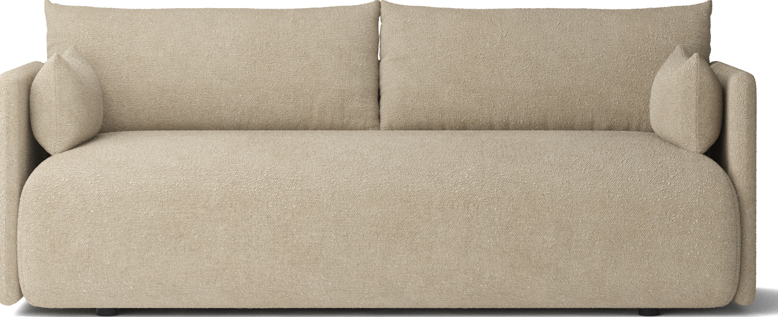 Offset Bouclé 2-Sitzer-Sofa beige