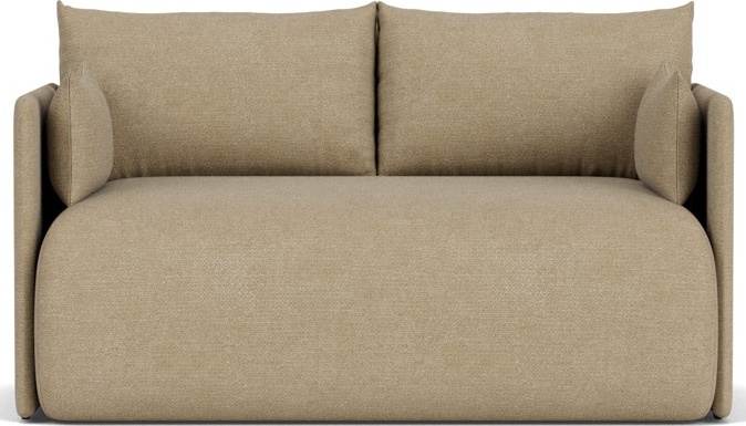 Offset Bouclé 2-Sitzer-Sofa beige ausziehbar