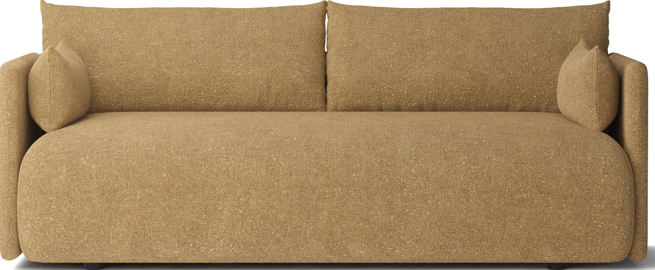 Offset Bouclé 2-Sitzer-Sofa gelb