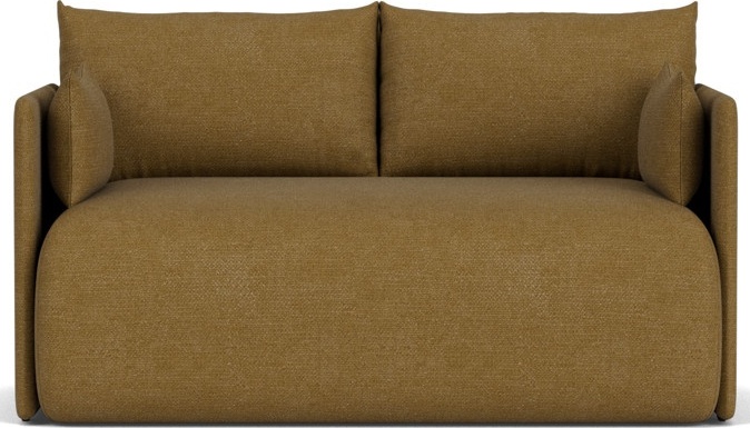 Offset Bouclé 2-Sitzer-Sofa gelb ausziehbar