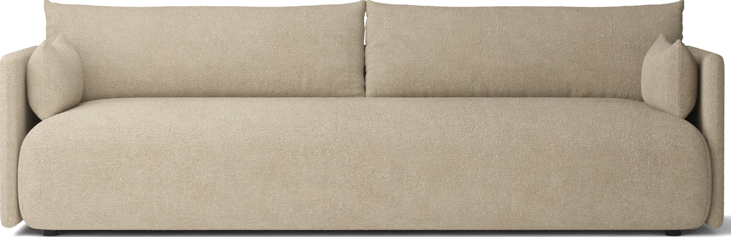 Offset Bouclé Dreier-Sofa beige