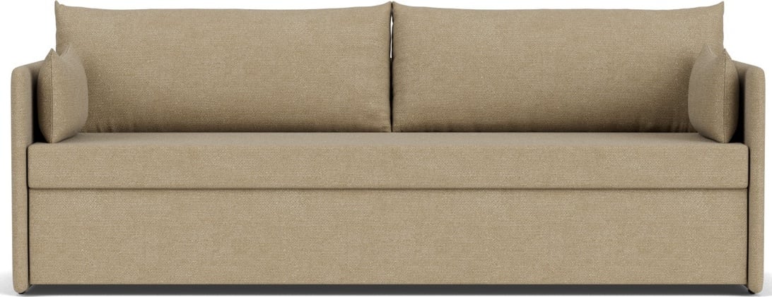 Offset Bouclé Dreier-Sofa beige ausziehbar