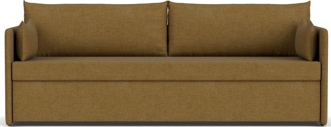 Offset Bouclé Dreier-Sofa gelb ausziehbar
