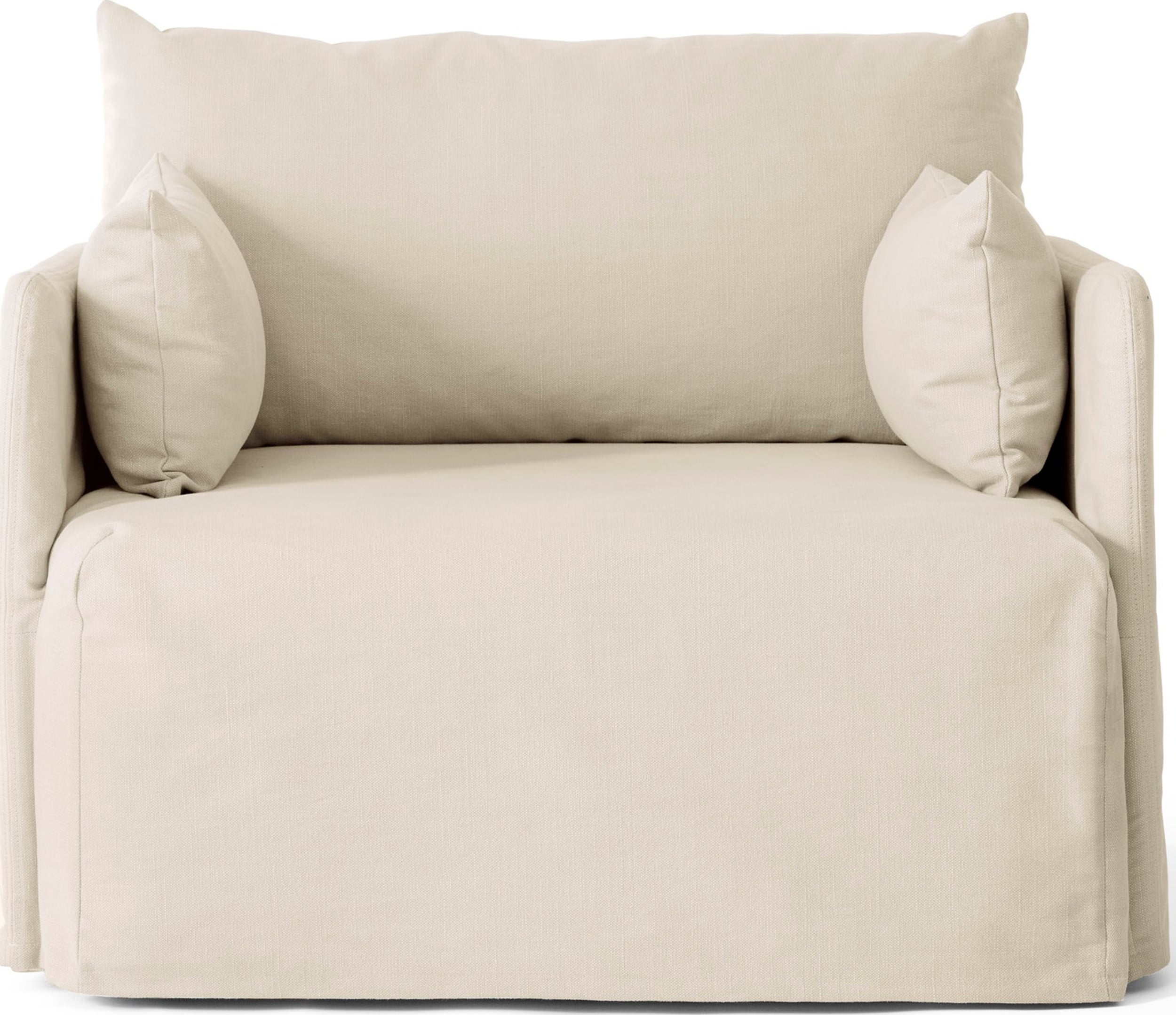 Offset Cotlin 1-Sitzer-Sofa cremefarbig mit Schutzhülle