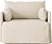 Offset Cotlin 1-Sitzer-Sofa cremefarbig mit Schutzhülle