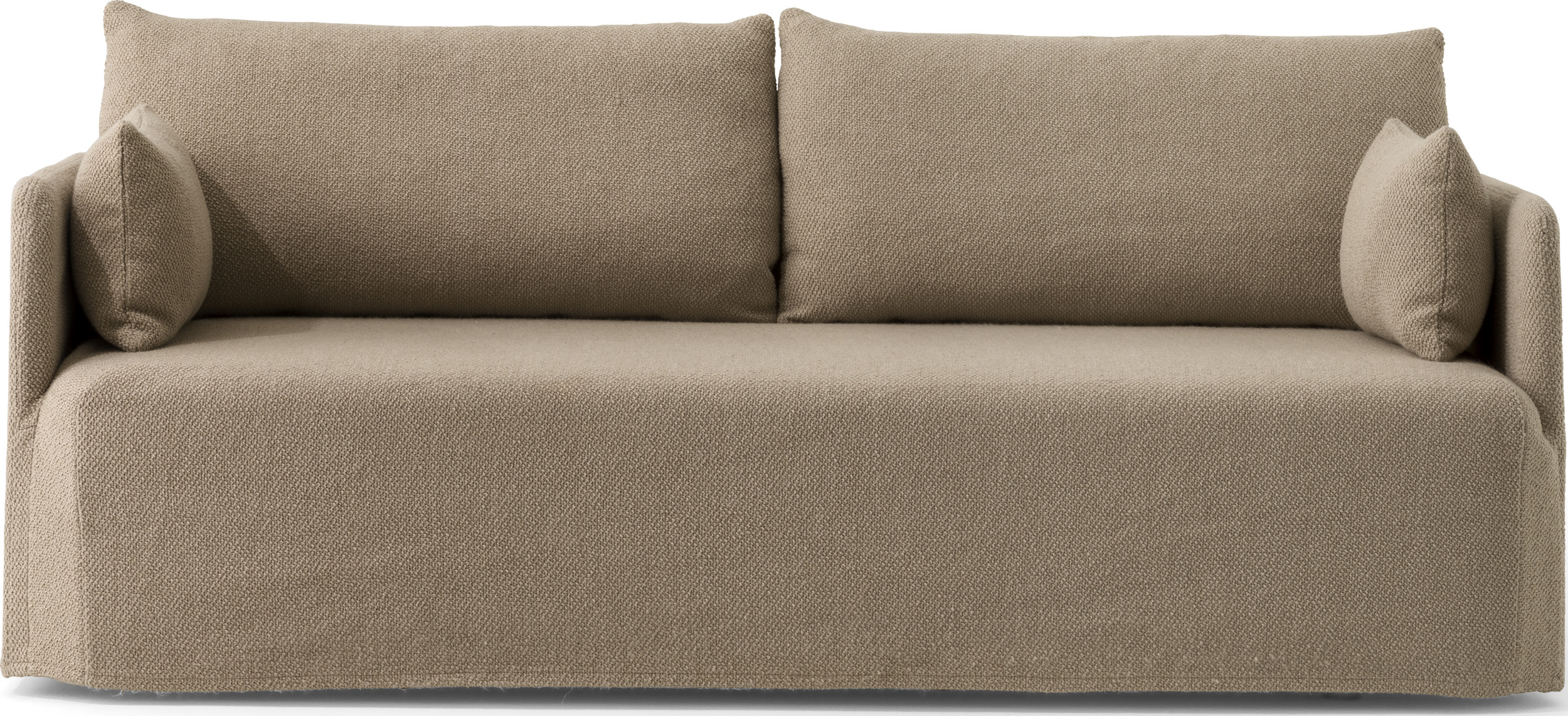 Offset Cotlin 2-Sitzer-Sofa dunkelbeige mit Schutzhülle