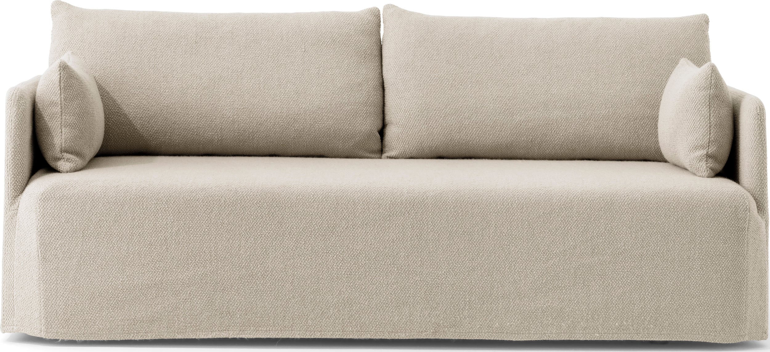 Offset Cotlin 2-Sitzer-Sofa sandfarbig mit Schutzhülle