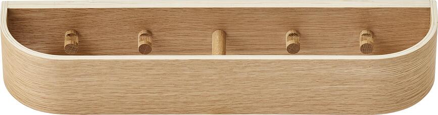 Perchero de pared de roble natural Epoch, 50 cm