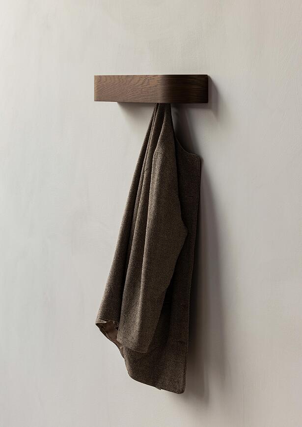 Perchero de pared de roble natural Epoch, 50 cm