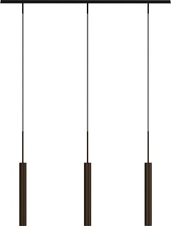 Piekaramā lampa Tubulaire trīskārša 130 cm