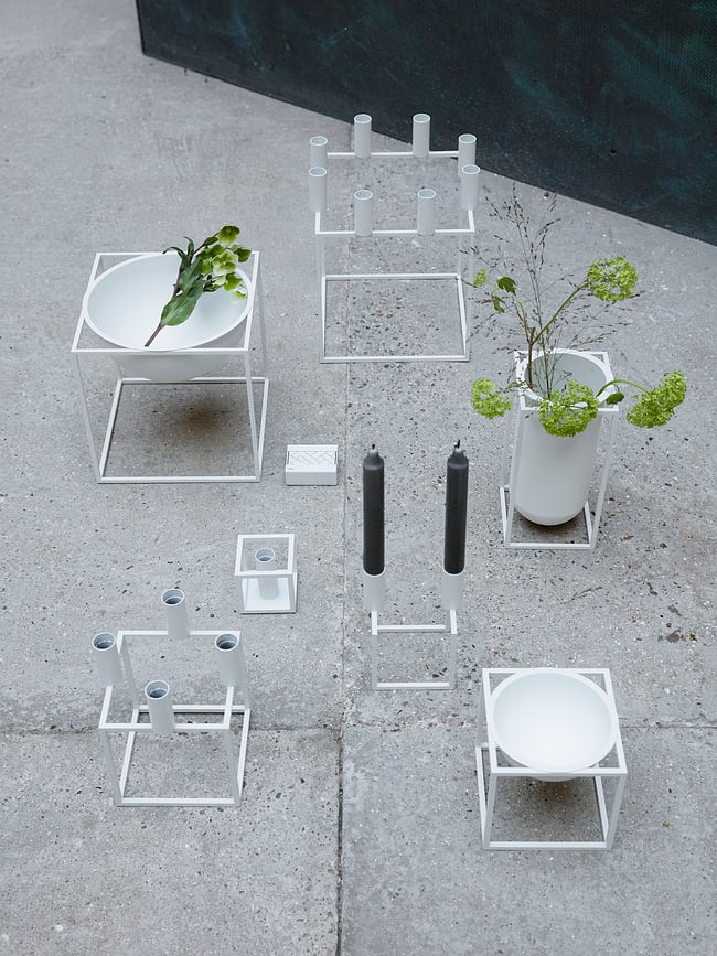 Portavelas Kubus 4, blanco