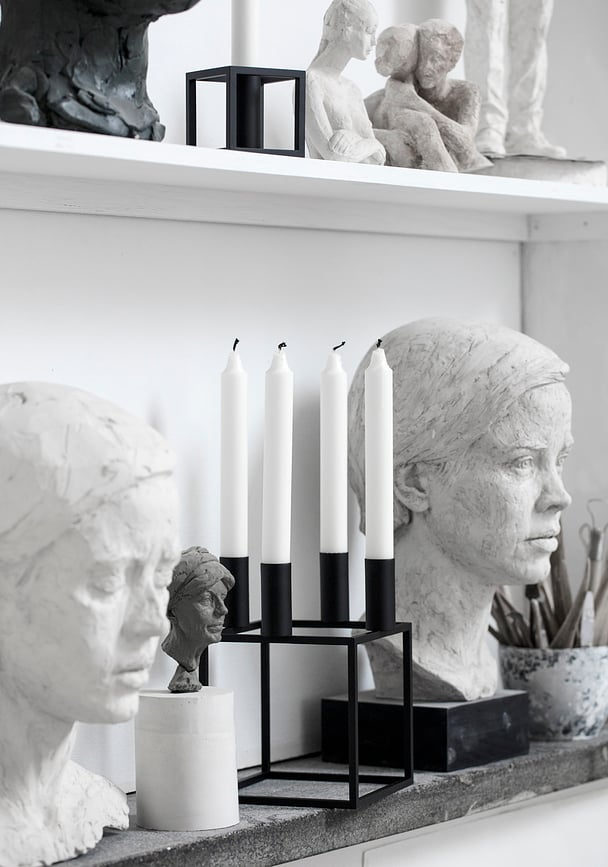 Portavelas Kubus 4, blanco