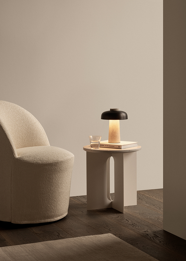 Reverse Lampe de Table sans fil, en travertin