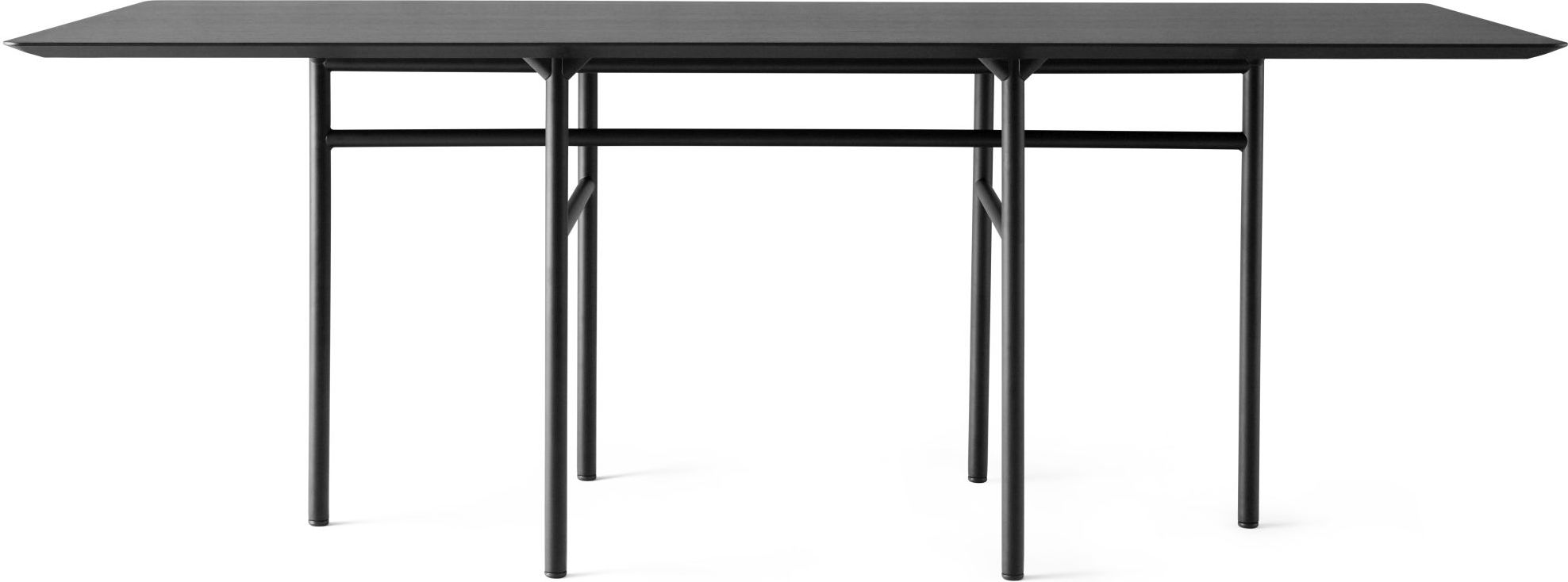 Snaregade Tisch rechteckig schwarz mit furnierter Platte
