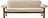 Sofa dwuosobowa Brasilia Sheepskin biała na orzechowych nogach