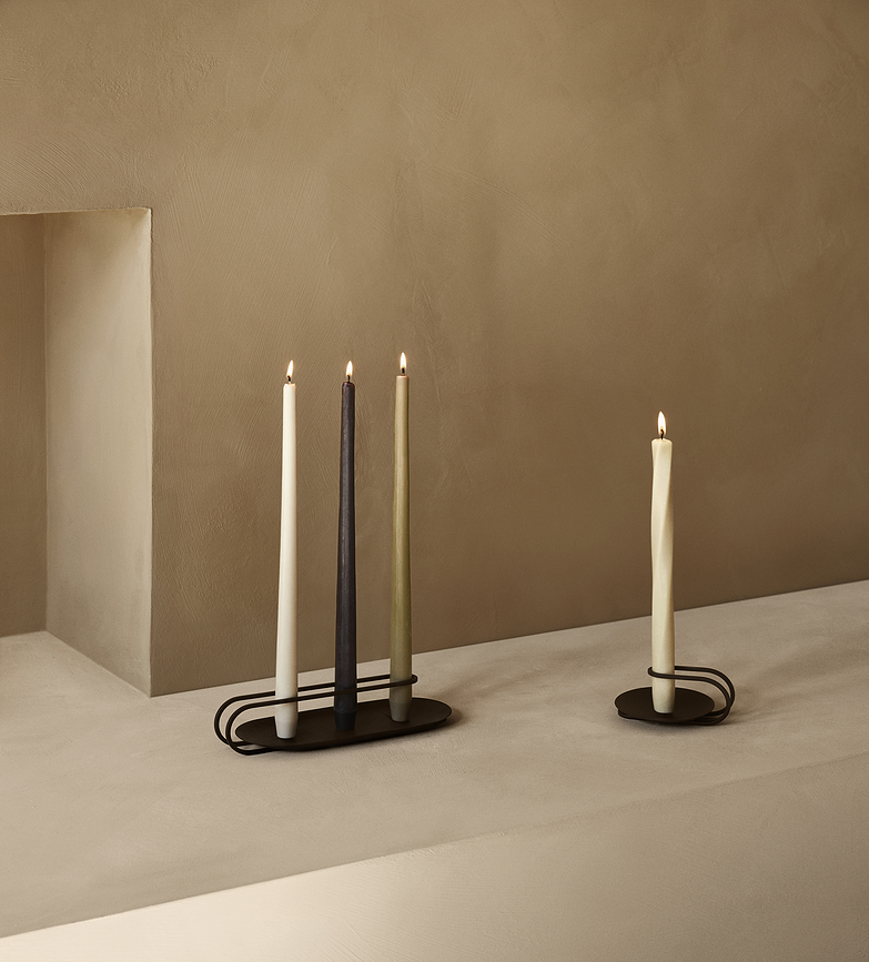 Spire Smooth Κεριά, ώχρα, 6 τμχ