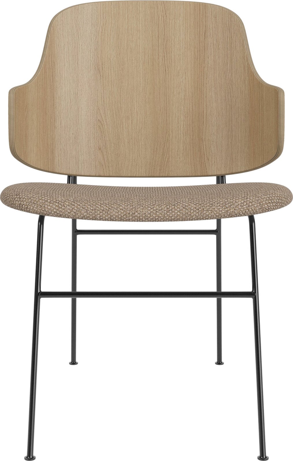 The Penguin Stuhl, helle Eiche mit gepolstertem Sitz, Beige