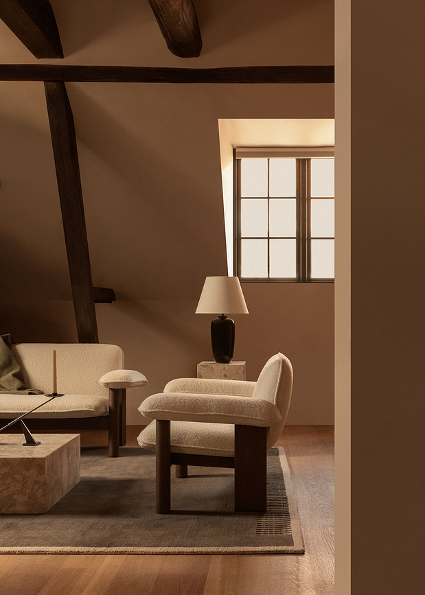 Torso Namizna svetilka, 57 cm, črno-bela