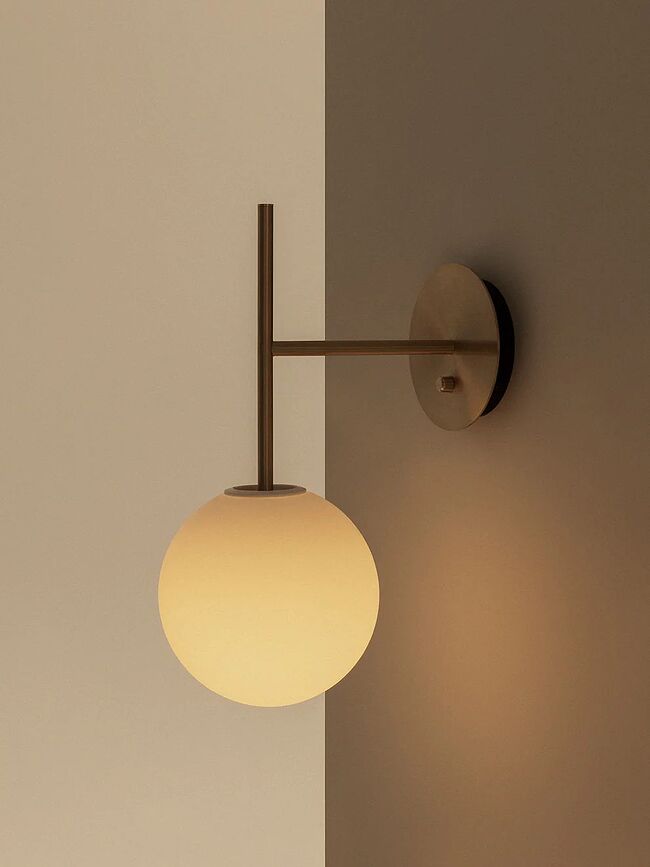 TR Bulb Suspended Applique Murale, acier poli