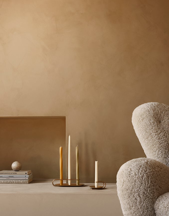 Velas cónicas retorcidas, color marfil, Pack de 4 unidades