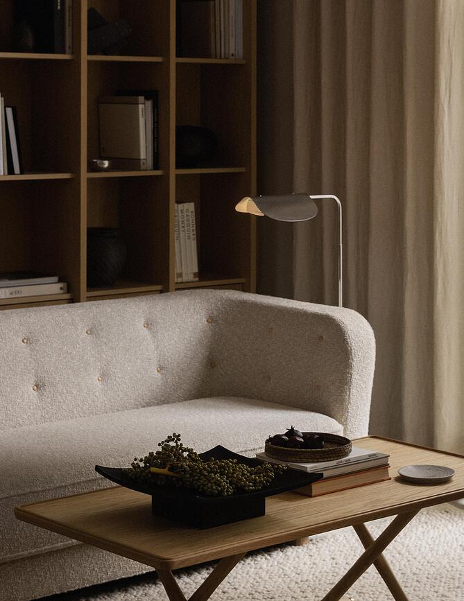 Vloerlamp Wing 115 cm, bruin