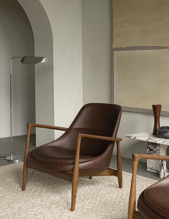 Wing gulvlampe 115 cm, brun