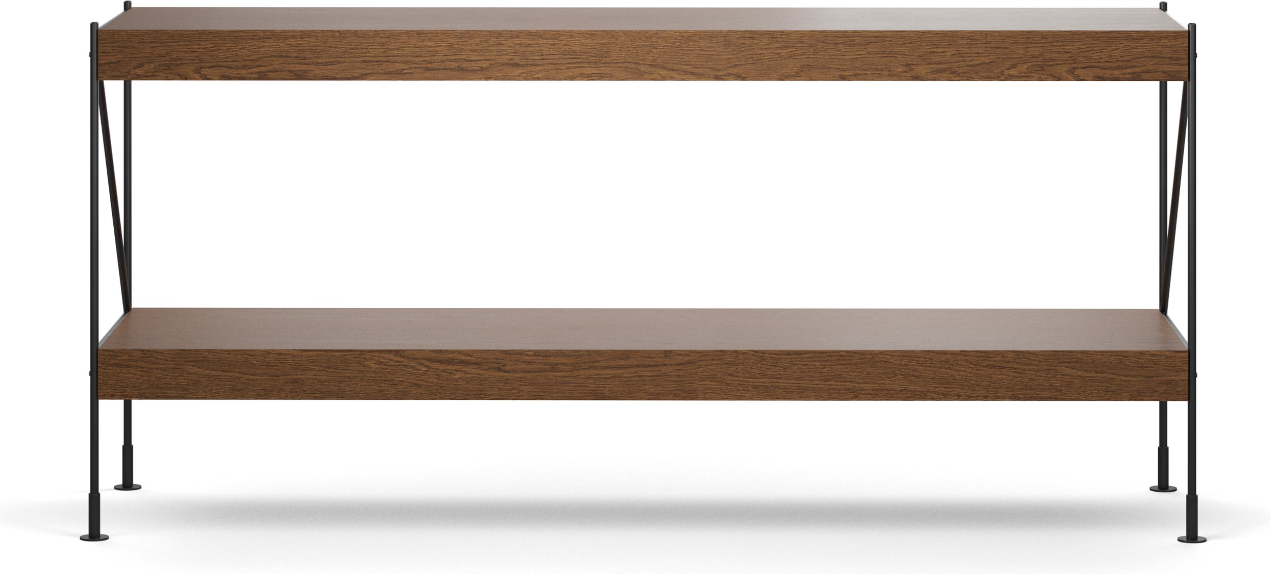 Zet Regal 70 cm dunkle Eiche mit schwarzem Rahmen