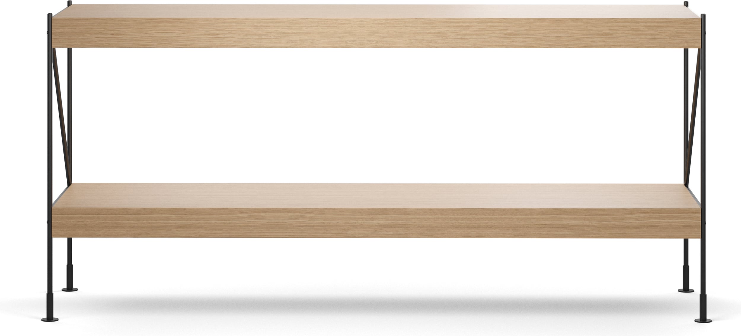 Zet Regal 70 cm natürliche Eiche mit schwarzem Rahmen