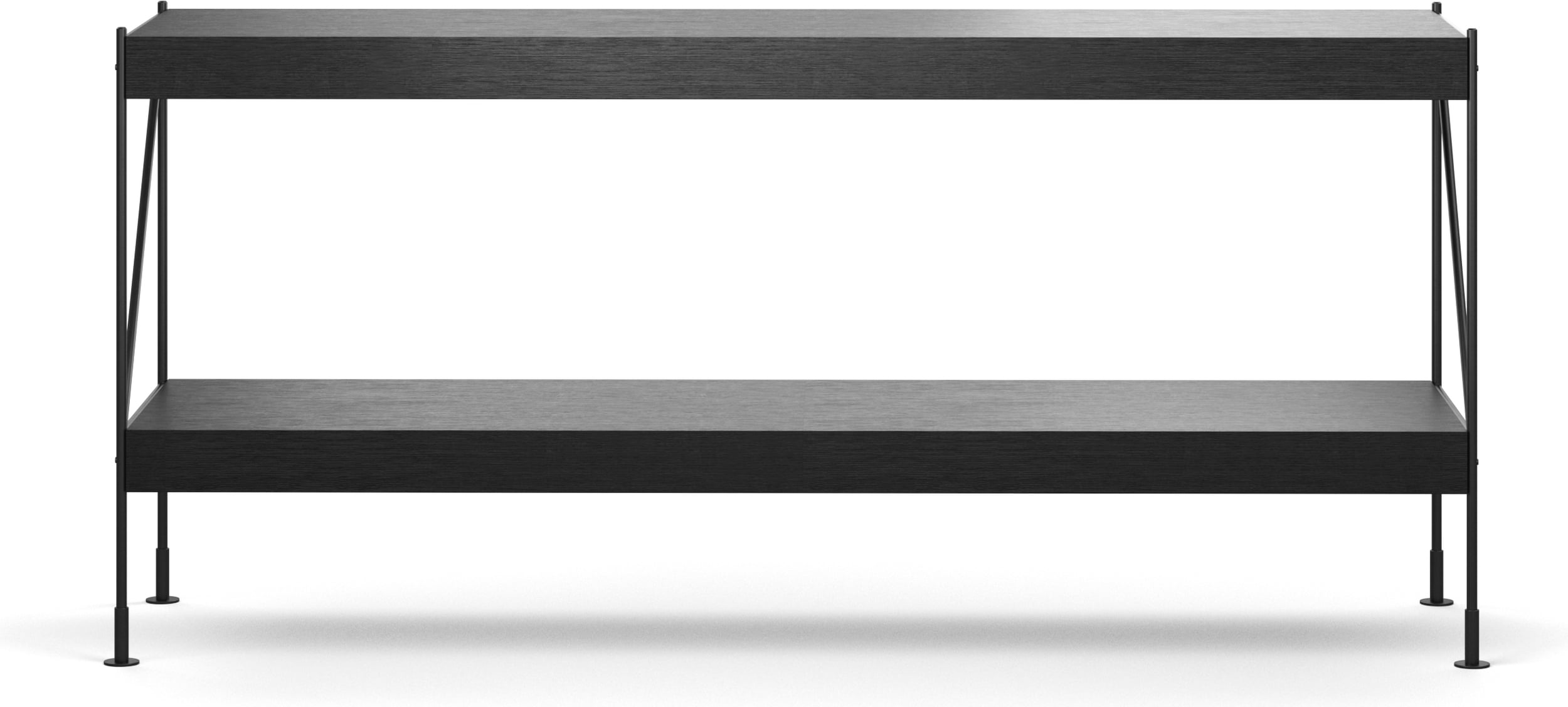 Zet Regal 70 cm schwarze Eiche mit schwarzem Rahmen