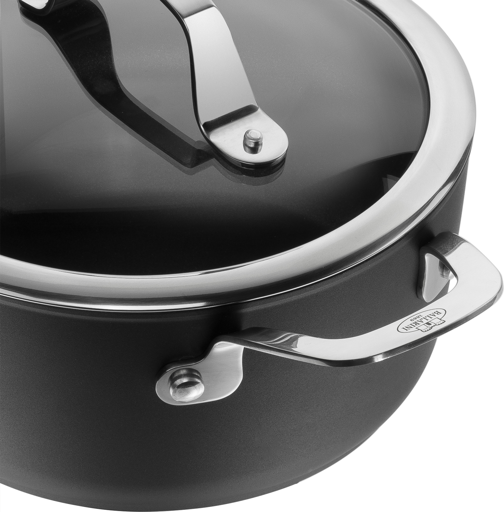 Ballarini - Pot 2 handles with lid cm. 24 - induction - ALBA