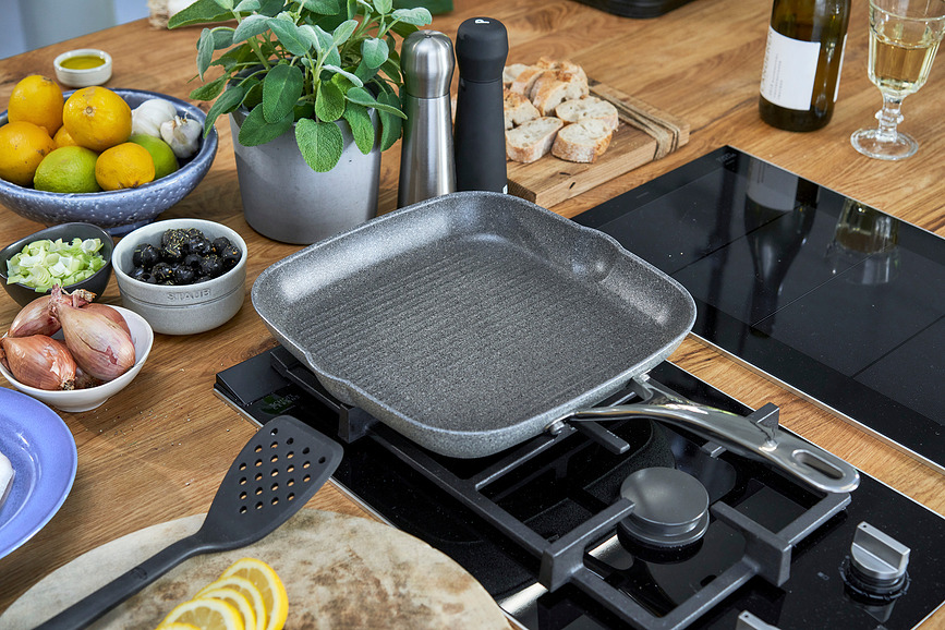 Salina Granitium Poêle Grill, compatible induction