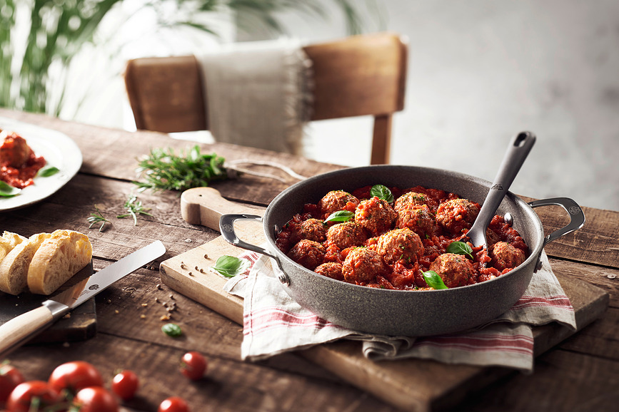 Sartén Honda antiadherente Granitium Salina, 28 cm, apta para inducción, con asas