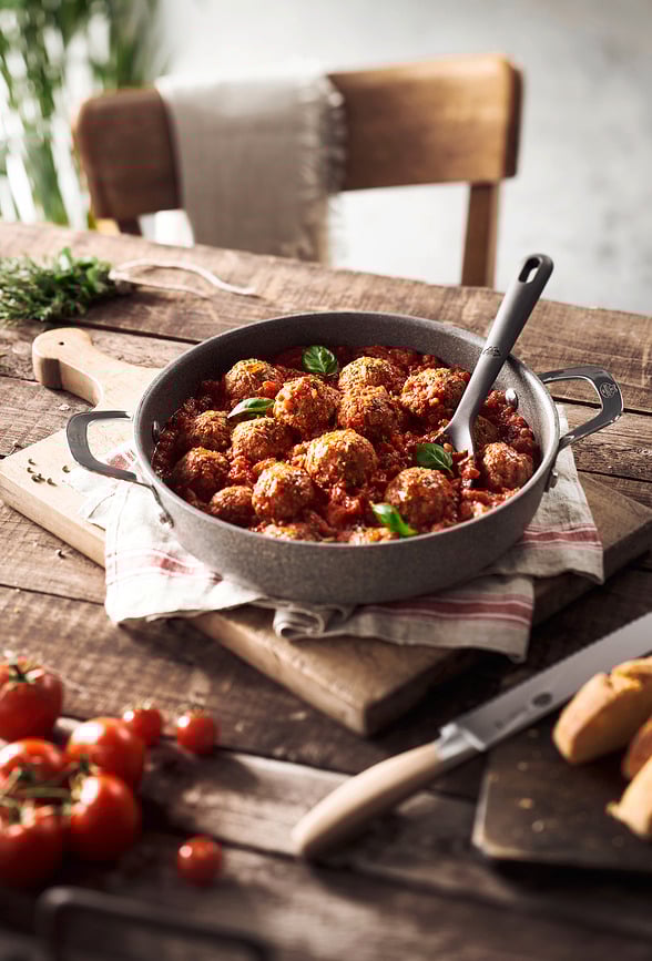 Sartén Honda antiadherente Granitium Salina, 28 cm, apta para inducción, con asas