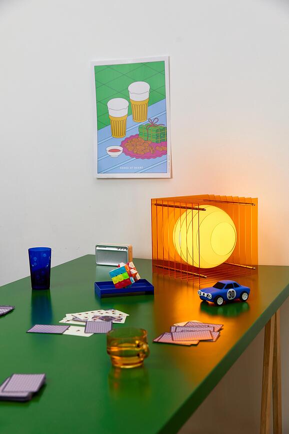 Lampe Lop Square L orange