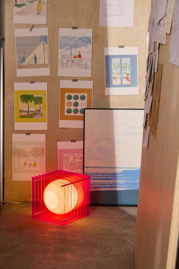 Lampe Lop Square L orange