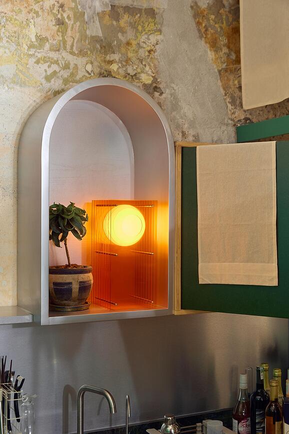 Svetilka Lop Rectangle S, oranžna