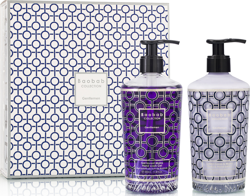 Baobab Gift Box Gentlemen, Darilni set, milo za roke in losjon za telo, 2 kosa