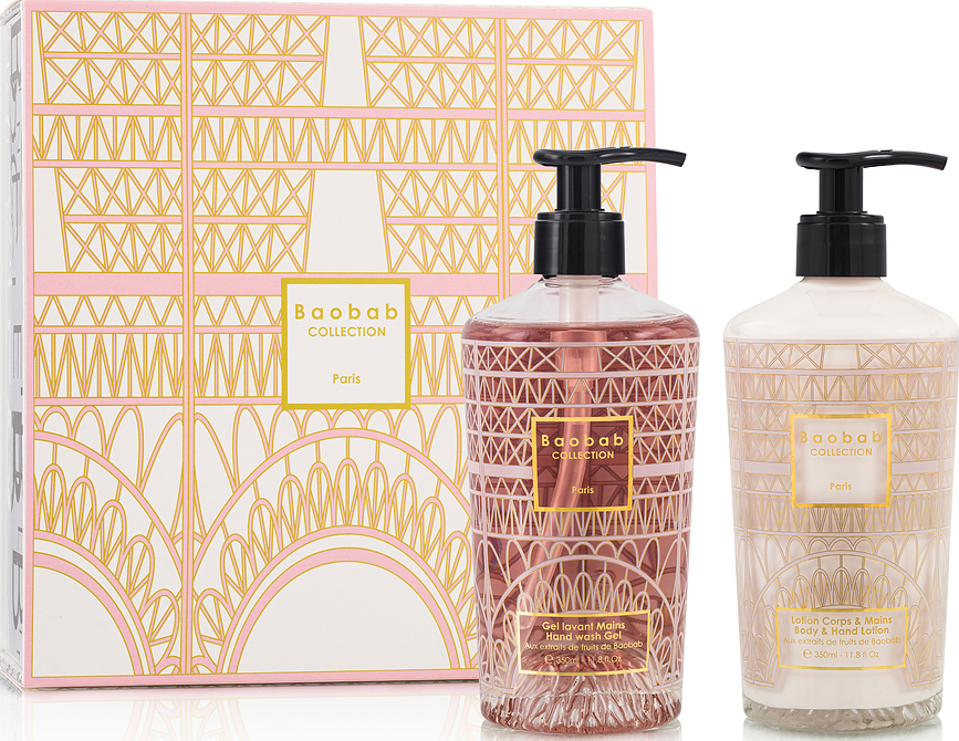 Baobab Gift Box Paris Σετ Δώρου, σαπούνι χεριών και λοσιόν σώματος, 2 τμχ