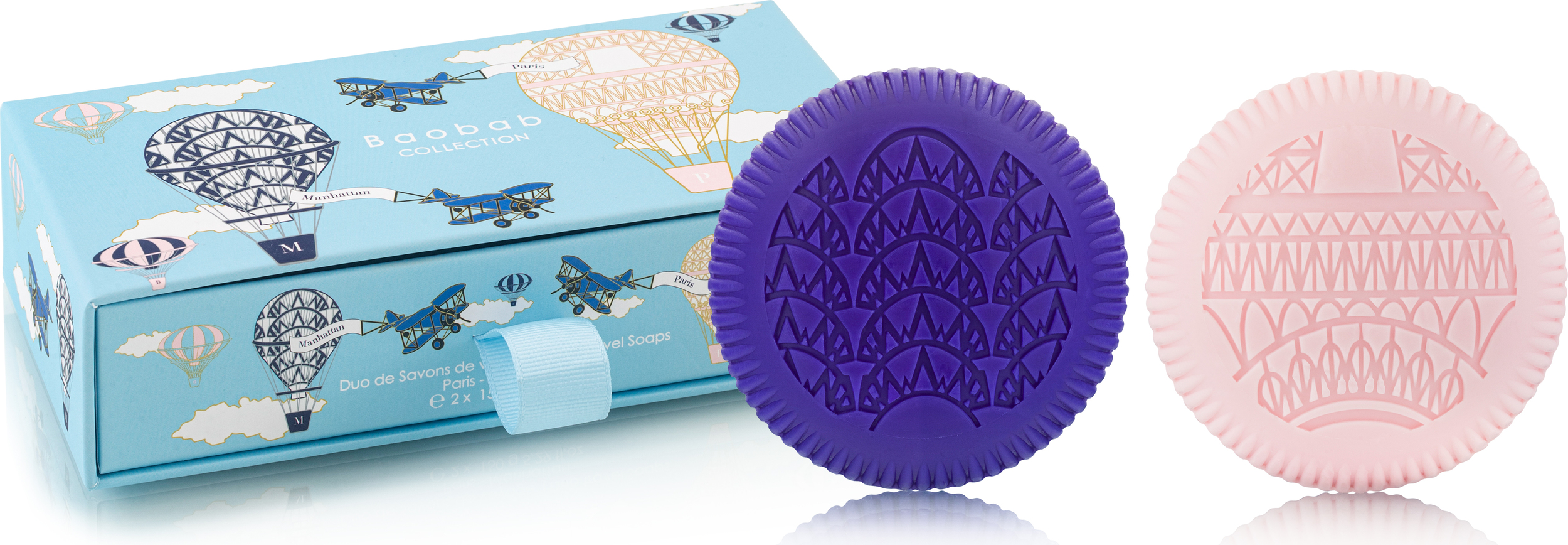 Baobab Seifen Geschenkbox Paris & Manhattan, 2 St.