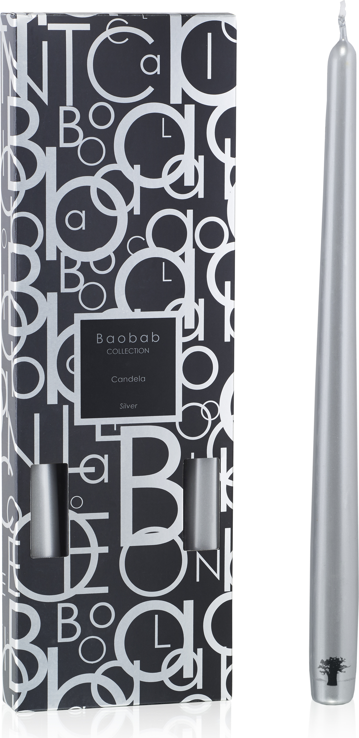 Candela Kerzen, silber, 4 St.