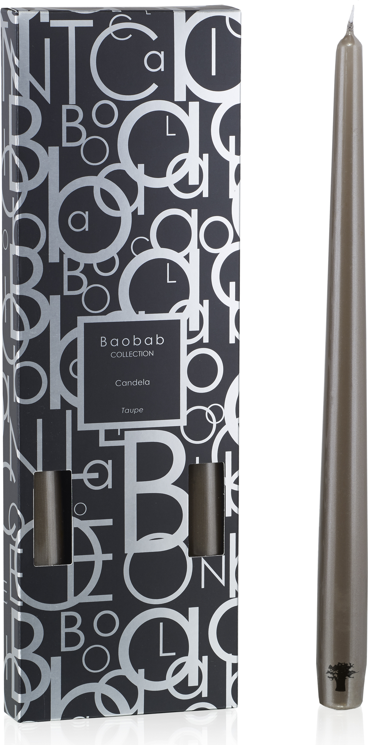 Candela Kerzen taupe, 4 St.