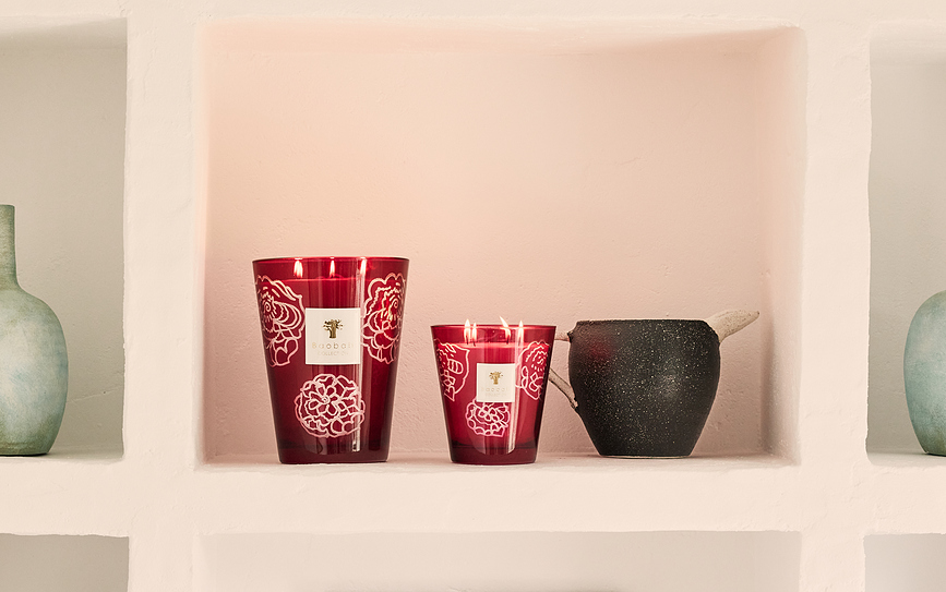 Collectible Roses ΚΕΡΙ ΑΡΩΜΑΤΙΚΟ, 35 cm, μπορντό