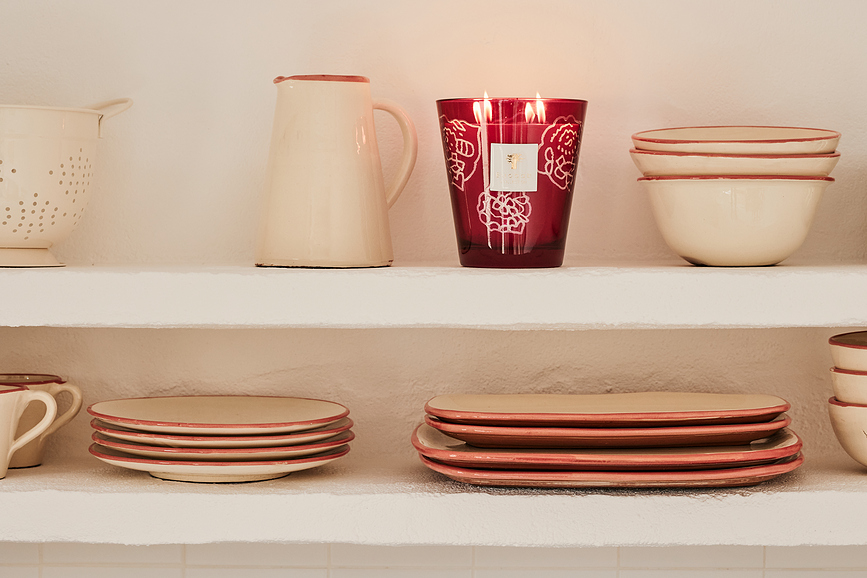 Collectible Roses ΚΕΡΙ ΑΡΩΜΑΤΙΚΟ, 35 cm, μπορντό