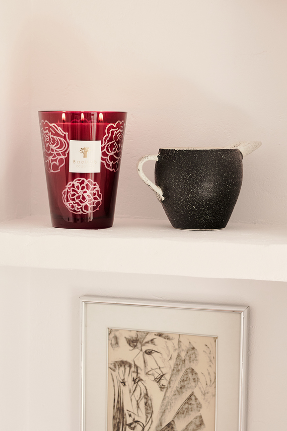 Collectible Roses Dišeča sveča, 35 cm, bordo