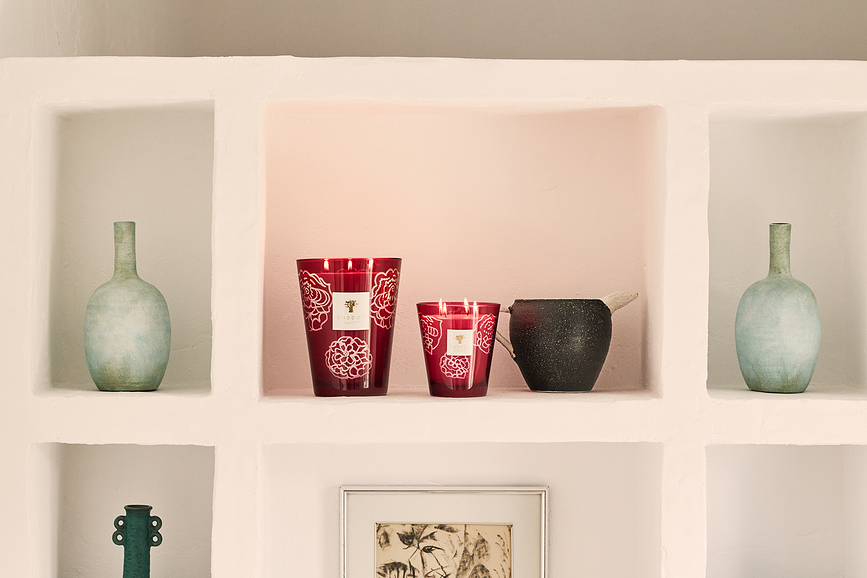 Collectible Roses Dišeča sveča, 35 cm, bordo