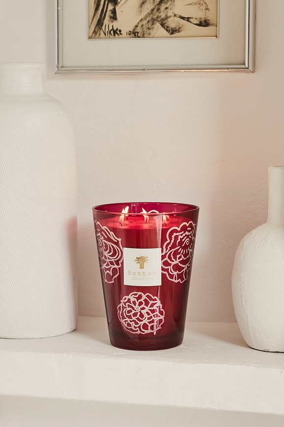 Collectible Roses Dišeča sveča, 35 cm, bordo