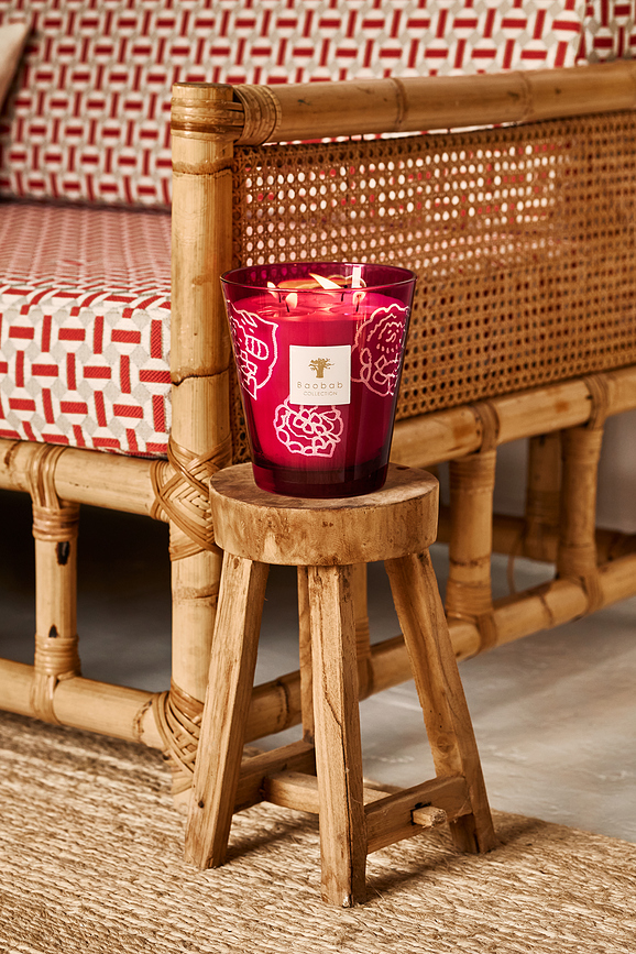 Collectible Roses Dišeča sveča, 35 cm, bordo