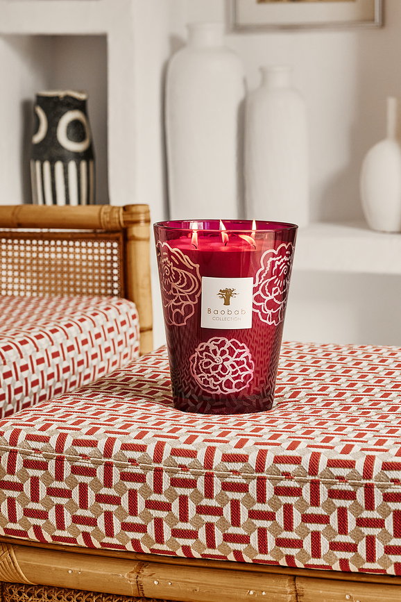 Collectible Roses Dišeča sveča, 35 cm, bordo