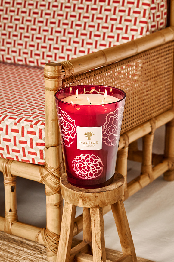 Collectible Roses Dišeča sveča, 35 cm, bordo