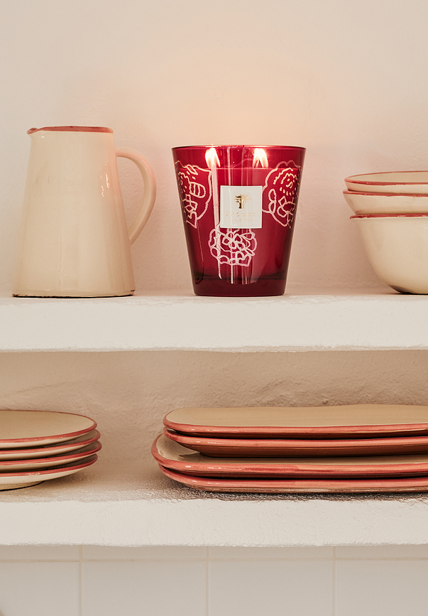 Collectible Roses Dišeča sveča, 35 cm, bordo